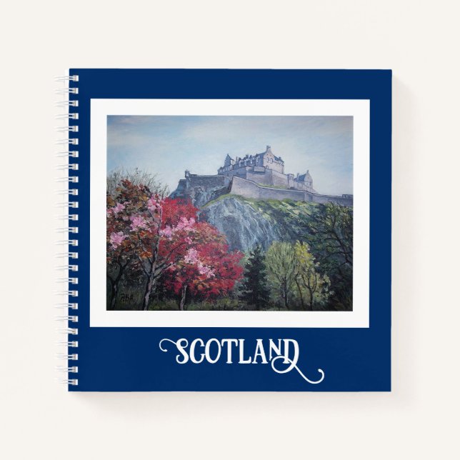 Edinburgh Castle fine art card by Pola.B.Alex Notebook (Front)