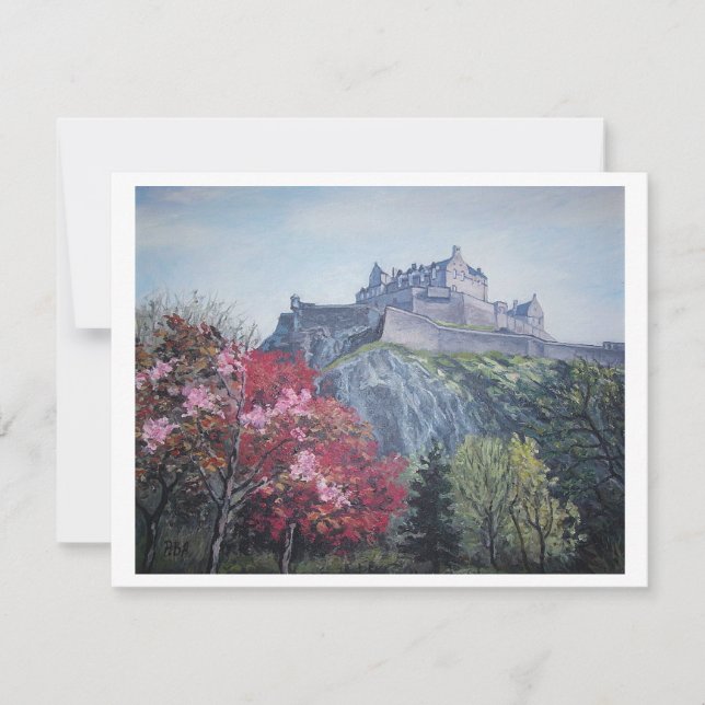Edinburgh Castle, May. Scotland by Pola.B.Alex. Ho Holiday Card (Front)