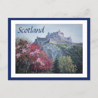 Edinburgh Castle Scotland painting by Pola.B.Alex  Holiday Postcard