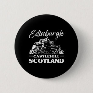 Edinburgh Castle Scotland Scottish Europe Vacation 2 Inch Round Button