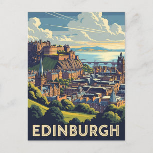Edinburgh Castle Scotland Vintage Travel Postcard