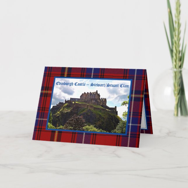 Edinburgh Castle Stewart/Stuart Clan Greeting Card (Front)