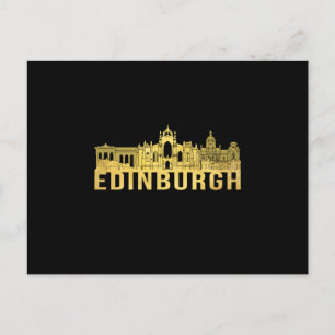 Edinburgh City Cityscape Skyline Funny Gift Idea Postcard