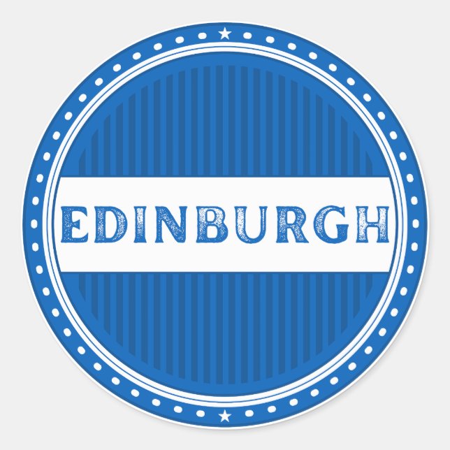 Edinburgh City Pride Emblem – Scottish Identity Classic Round Sticker (Front)