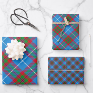 Edinburgh City Tartan Plaid Pattern Design Wrapping Paper Sheet