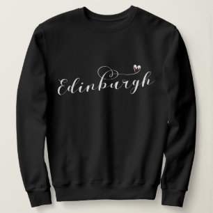 Edinburgh Flag Heart, Edinburgher Sweatshirt