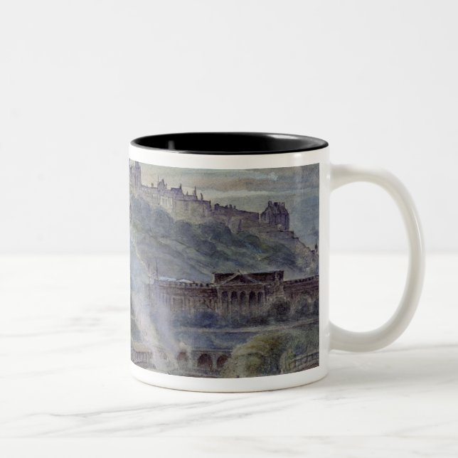 Edinburgh from near St. Anthony's Chapel Two-Tone Coffee Mug (Right)