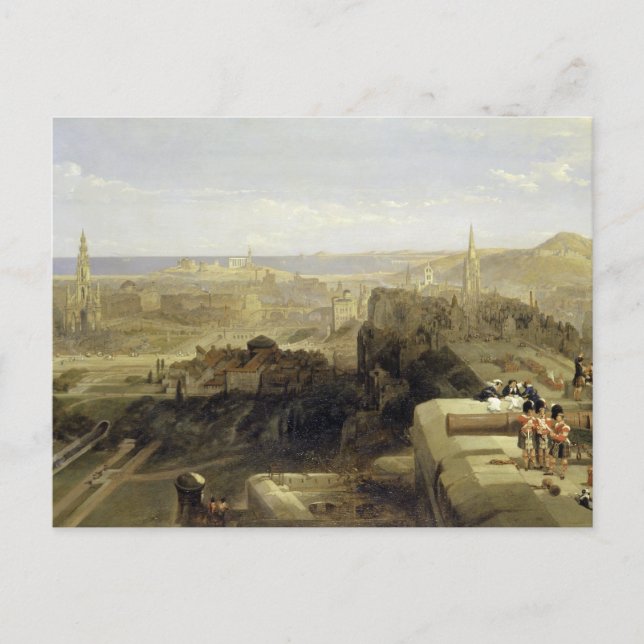 Edinburgh from the Castle 1847 Postcard (Front)