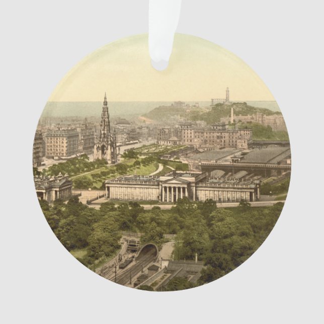 Edinburgh from the Castle, Scotland Ornament (Front)