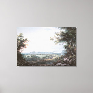 Edinburgh from the South, 18th century Canvas Print