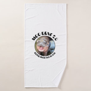 Edinburgh Hippo Pygmy in Scotland- Moo Deng 2.0 Hi Bath Towel