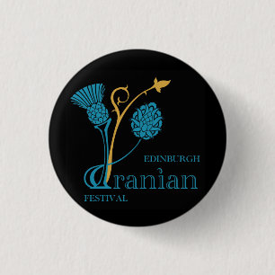 Edinburgh Iranian Festival Badge - Logo Black 1 Inch Round Button