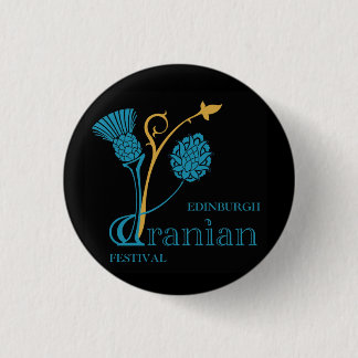 Edinburgh Iranian Festival Badge - Logo Black 1 Inch Round Button