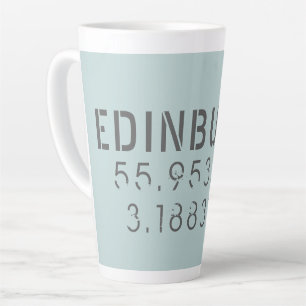 Edinburgh Longitude Latitude  Latte Mug