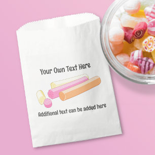 Edinburgh Rock - Sweet Scottish Candy - own text Favour Bag