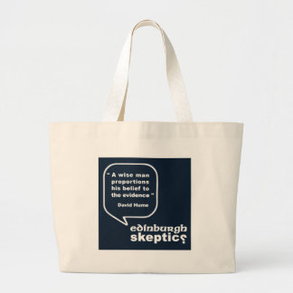 Edinburgh Sceptics - Hume Quote Large Tote Bag