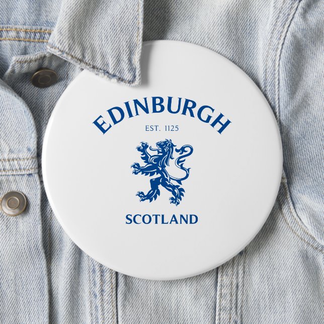 EDINBURGH Scotland 6 Inch Round Button (In Situ)