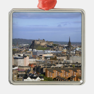Edinburgh, Scotland. A view overlooking central Metal Ornament