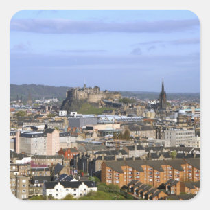 Edinburgh, Scotland. A view overlooking central Square Sticker
