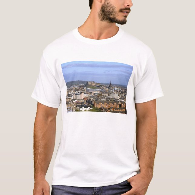 Edinburgh, Scotland. A view overlooking central T-Shirt (Front)