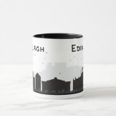 Edinburgh Scotland | Black and White Skyline Mug (Center)