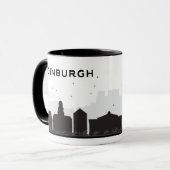 Edinburgh Scotland | Black and White Skyline Mug (Front Left)