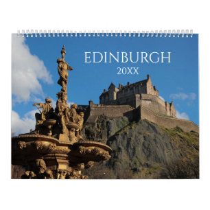 Edinburgh Scotland City Aesthetic Wall Calendar