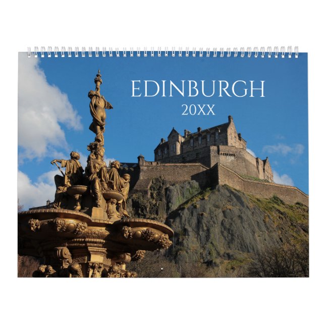 Edinburgh Scotland City Aesthetic Wall Calendar  (Cover)