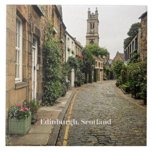 Edinburgh, Scotland cityscape Tile