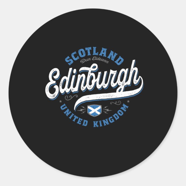 Edinburgh Scotland Classic Round Sticker (Front)