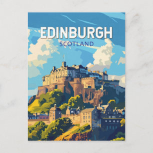 Edinburgh Scotland Colorful Postcard