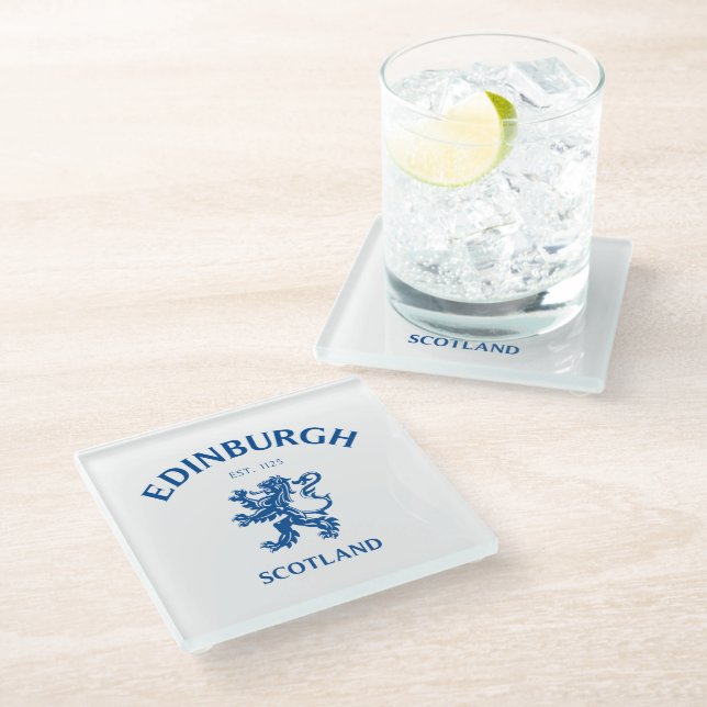 EDINBURGH Scotland Glass Coaster (Angled)