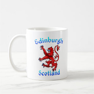 Edinburgh Scotland Lion Rampant Scottish Flag Coffee Mug