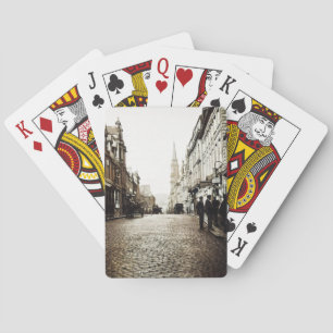 EDINBURGH SCOTLAND MAYBOLE STREET SCENE 1910 PLAYING CARDS