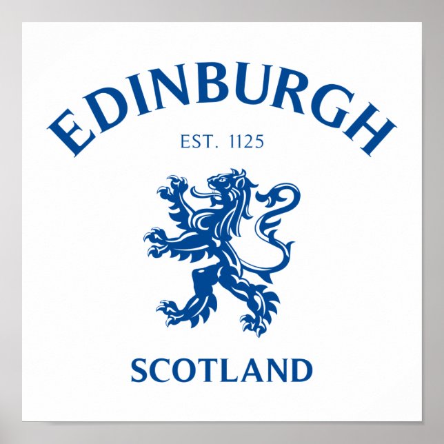 EDINBURGH Scotland Poster (Front)
