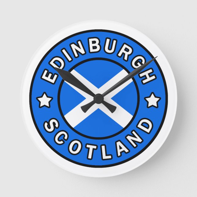Edinburgh Scotland Round Clock (Front)