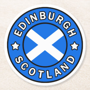 Edinburgh Scotland Round Paper Coaster