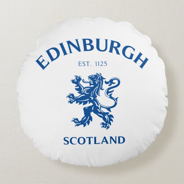 EDINBURGH Scotland Round Pillow (Front)