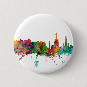 Edinburgh Scotland Skyline 2 Inch Round Button