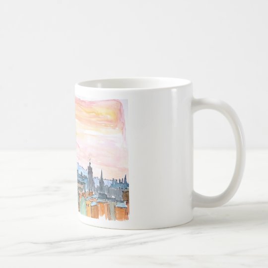 Edinburgh Scotland Skyline at Dusk Coffee Mug