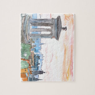 Edinburgh Scotland Skyline at Dusk Jigsaw Puzzle