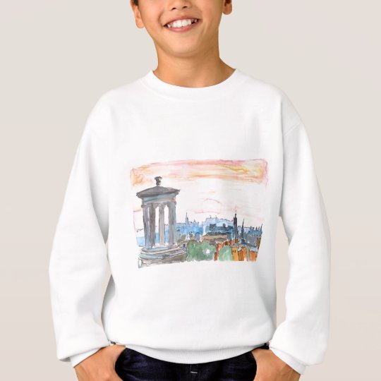 Edinburgh Scotland Skyline at Dusk Sweatshirt