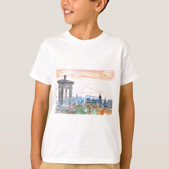 Edinburgh Scotland Skyline at Dusk T-Shirt