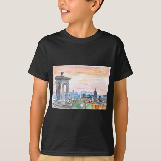 Edinburgh Scotland Skyline at Dusk T-Shirt