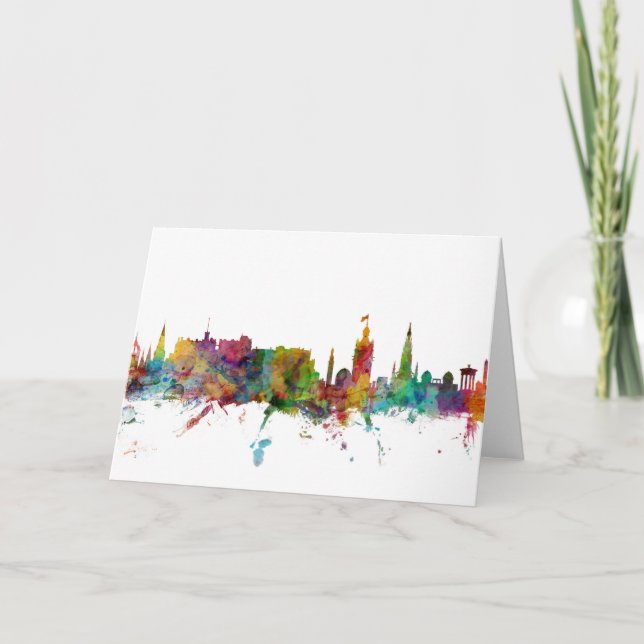 Edinburgh Scotland Skyline Card (Front)