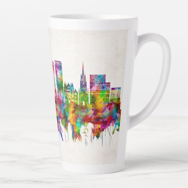 Edinburgh Scotland Skyline Latte Mug (Right)
