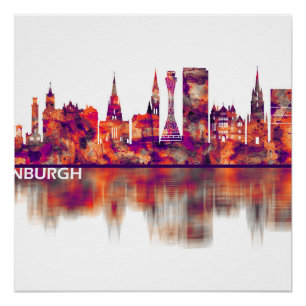 Edinburgh Scotland Skyline Poster