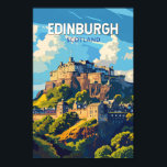 Edinburgh Scotland Travel Art Vintage Poster<br><div class="desc">Edinburgh retro vector travel design. Edinburgh is Scotland's compact,  hilly capital. It has a medieval Old Town and elegant Georgian New Town with gardens and neoclassical buildings.</div>
