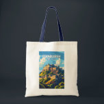 Edinburgh Scotland Travel Art Vintage Tote Bag<br><div class="desc">Edinburgh retro vector travel design. Edinburgh is Scotland's compact, hilly capital. It has a medieval Old Town and elegant Georgian New Town with gardens and neoclassical buildings.</div>
