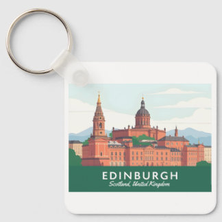 Edinburgh Scotland United Kingdom Pastel Travel Keychain